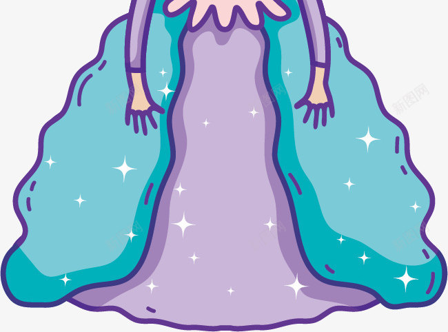 可爱色小公主矢量图ai免抠素材_新图网 https://ixintu.com 人物 公主 创意 女生 小公主图案 帽子 矢量图 紫色 裙子