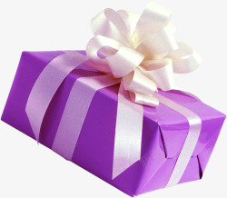 紫色精致包装礼物素材