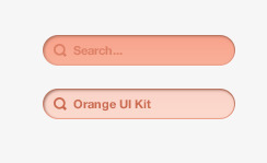 搜索psd免抠素材_新图网 https://ixintu.com kit orange search ui 可爱 搜索框 橙色