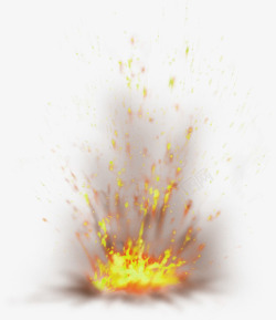 金色大气爆炸火焰效果元素素材