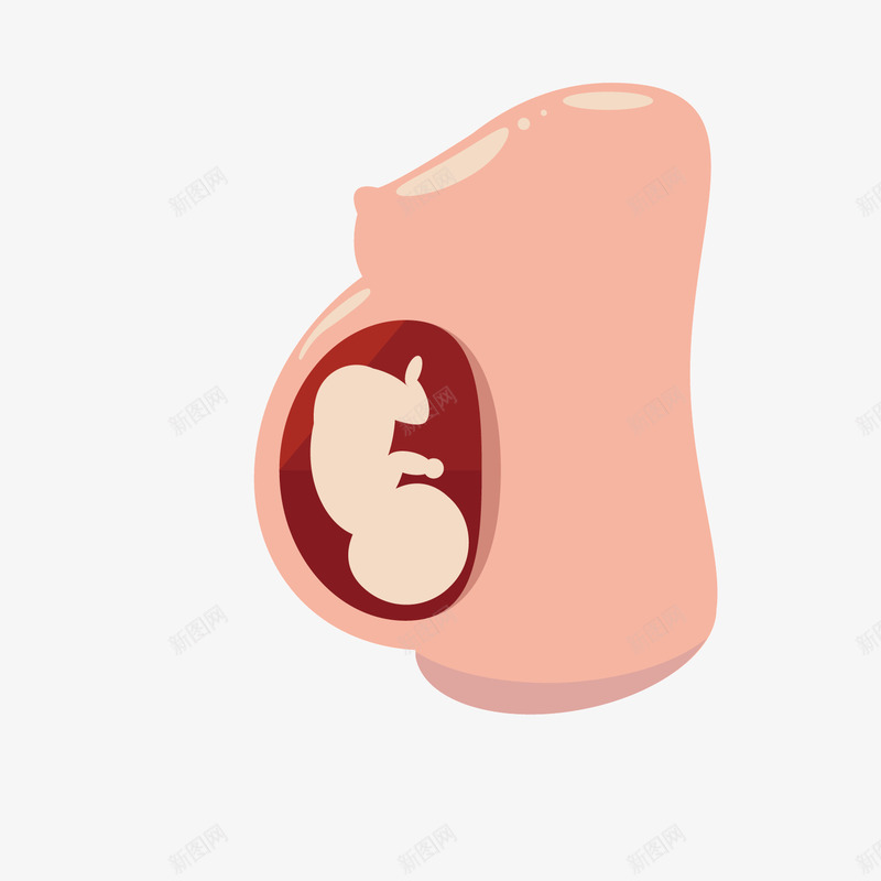 灰色怀孕矢量图ai免抠素材_新图网 https://ixintu.com 光泽 圆润 孕育 扁平化 灰色 生命 质感 矢量图