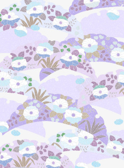 紫色日本花纹素材