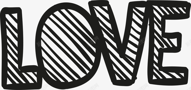 love字体矢量图图标ai_新图网 https://ixintu.com love love字体 love字体设计 字体设计 爱心 爱心love 矢量图