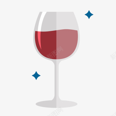扁平化酒杯图标图标