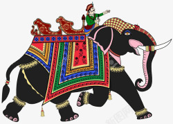印度大象手绘印度大象高清图片