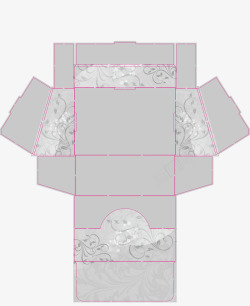 花纹展示盒矢量图素材