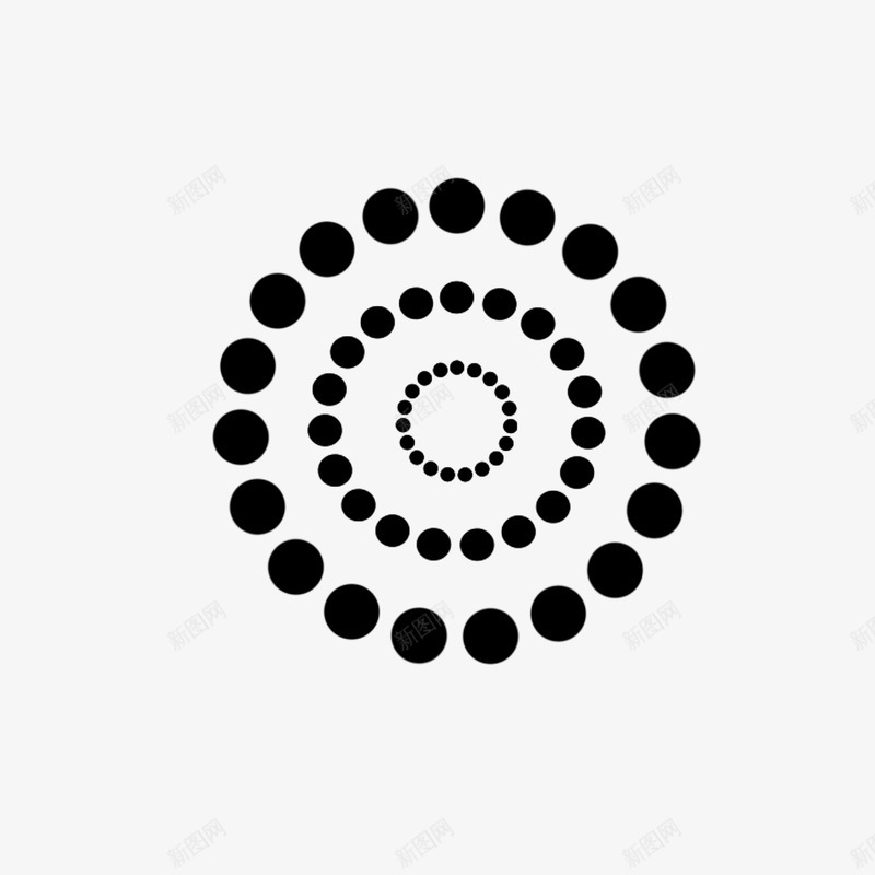 圆点组成的圆环png免抠素材_新图网 https://ixintu.com 不规则 几何 圆点 大小 渐变