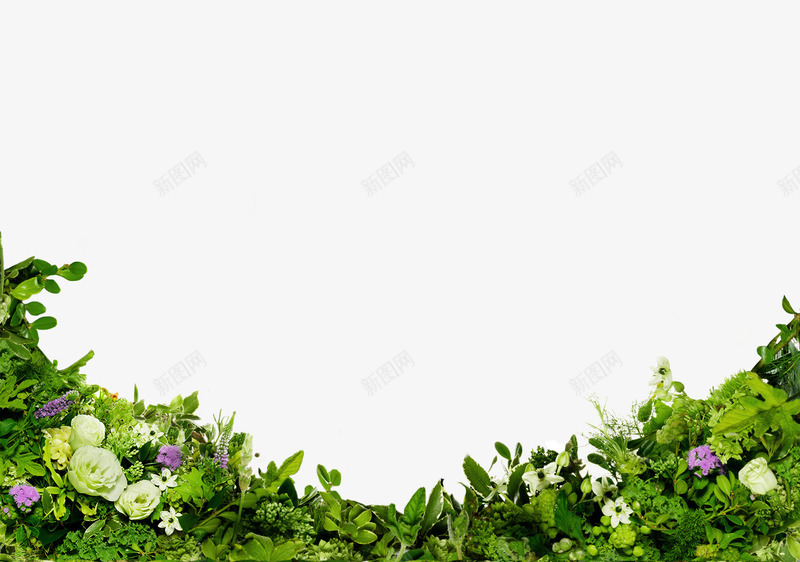 紫色花朵树叶背景png免抠素材_新图网 https://ixintu.com 叶子 树叶 紫色的 花朵