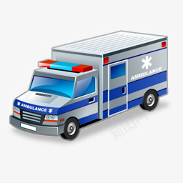 3D医疗物品救护车图标图标