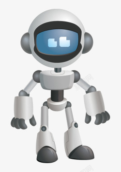 灰色的机器人机器人矢量图高清图片