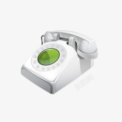话筒图案绿色质感电话图标高清图片