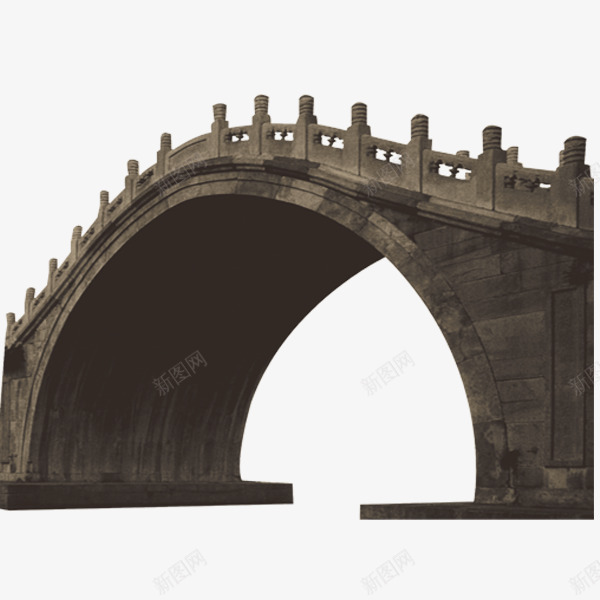 拱桥png免抠素材_新图网 https://ixintu.com 半圆 拱桥 灰色 石桥