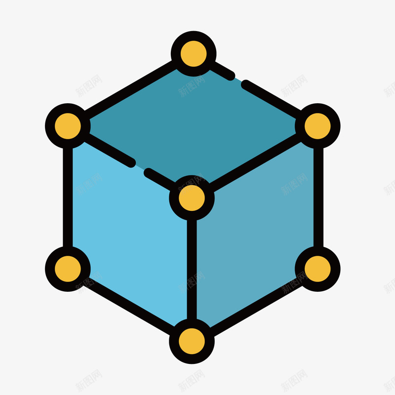 扁平化正方体图标png_新图网 https://ixintu.com UI图标 扁平化UI 手机图标 正方体 游戏UI 界面UI 网页UI