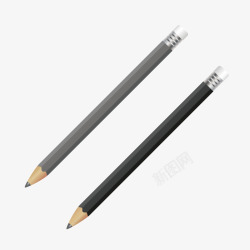 黑色灰色质感铅笔素材
