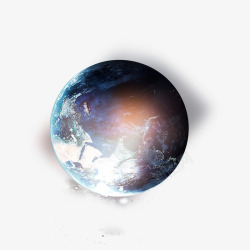 蓝色大气地球星球装饰图案素材