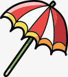 UI夏日卡通雨伞图标图标