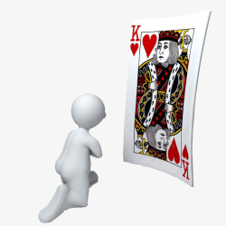 扑克牌KING有质感的3D扑克元素高清图片