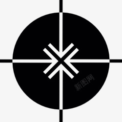 四类四个箭头指向中心图标高清图片
