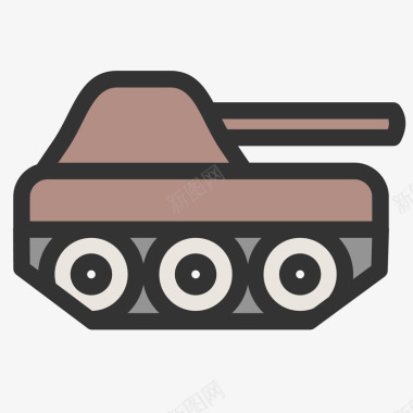 扁平化坦克图标图标