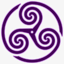 紫色轮子紫色轮式三曲臂图1图标高清图片