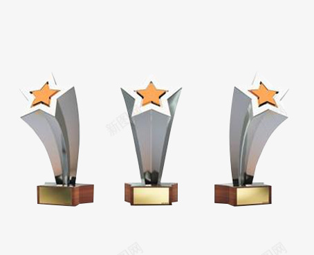 立体的星星奖杯png免抠素材_新图网 https://ixintu.com 不规则 多边形 银色 颁奖
