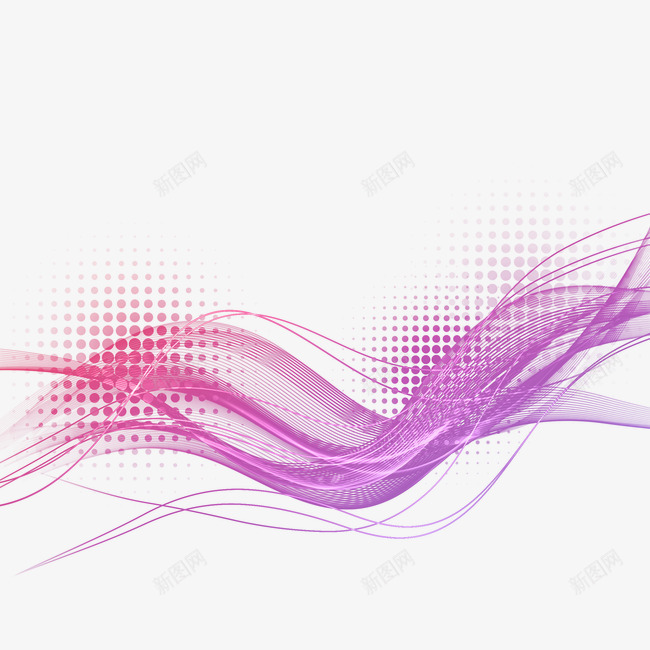 手绘紫色线条装饰png免抠素材_新图网 https://ixintu.com 紫色 线条 装饰