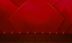 红色不规则几何图形舞台素材