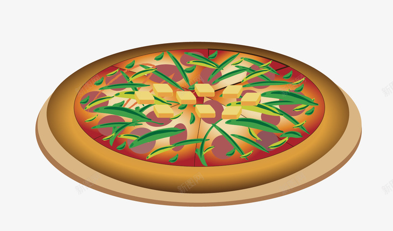 牛肉披萨png免抠素材_新图网 https://ixintu.com pizza 牛肉披萨 矢量披萨 食物披萨