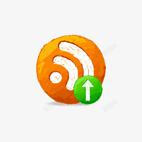 手绘的WiFi信号和箭头png免抠素材_新图网 https://ixintu.com PNG WiFi 手绘 箭头