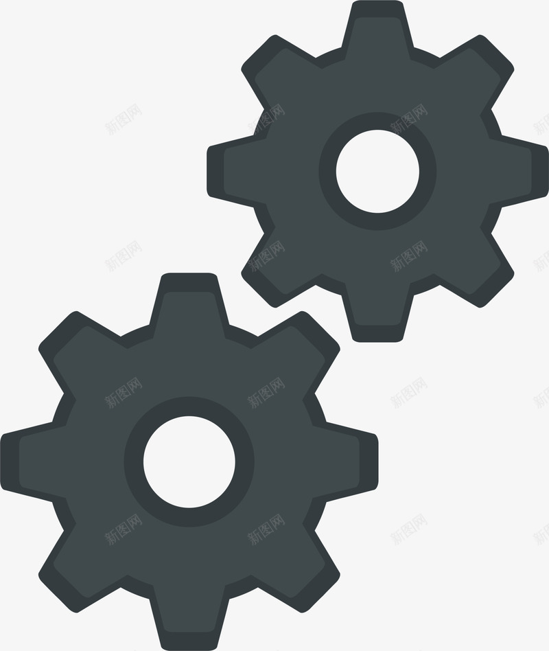 灰色机械齿轮图标png_新图网 https://ixintu.com 啮合齿轮 工程机械 机械 灰色齿轮 组合齿轮 装饰图案