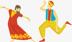 情人节印度舞蹈情侣素材