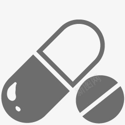 手绘灰色卡通药品图标png_新图网 https://ixintu.com 卡通 图标 灰色 药品