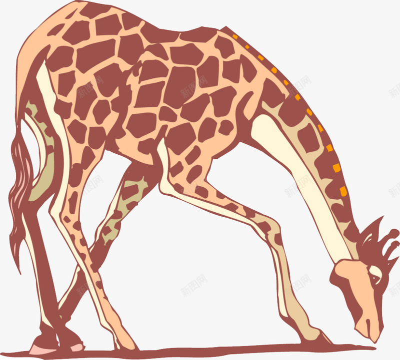 可爱的长颈鹿卡通形象png免抠素材_新图网 https://ixintu.com 卡通 可爱 形象 长颈鹿