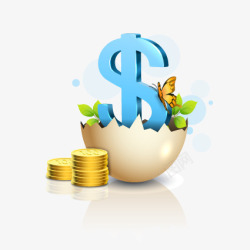 鸡蛋壳里的小鸡鸡蛋壳里的钱图标高清图片