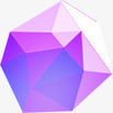 紫色立体不规则素材
