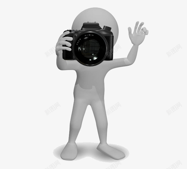 3d小人摄影师png免抠素材_新图网 https://ixintu.com 卡通手绘 摄影 摄影师 教育 照相手势 装饰
