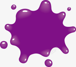 紫色颜料液体素材