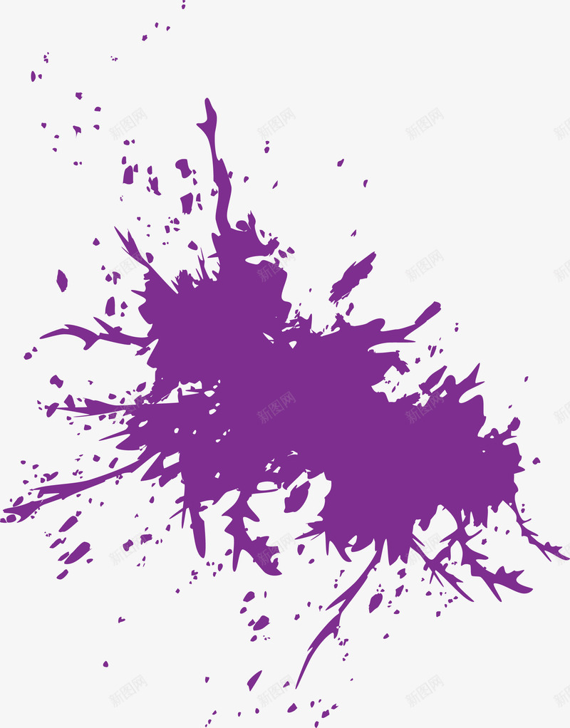 紫色泼墨矢量图eps免抠素材_新图网 https://ixintu.com 创意 手绘 油漆 泼墨 漂浮 紫色 矢量图