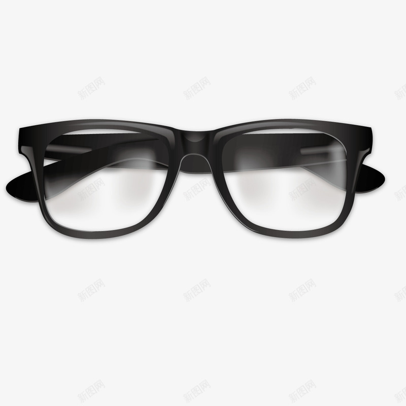 黑框眼镜png免抠素材_新图网 https://ixintu.com 3D 框架眼镜 立体 逼真