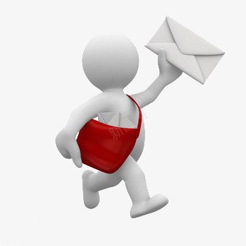 3D邮递员png免抠素材_新图网 https://ixintu.com 3D小人 商务 白色 送信 邮递员