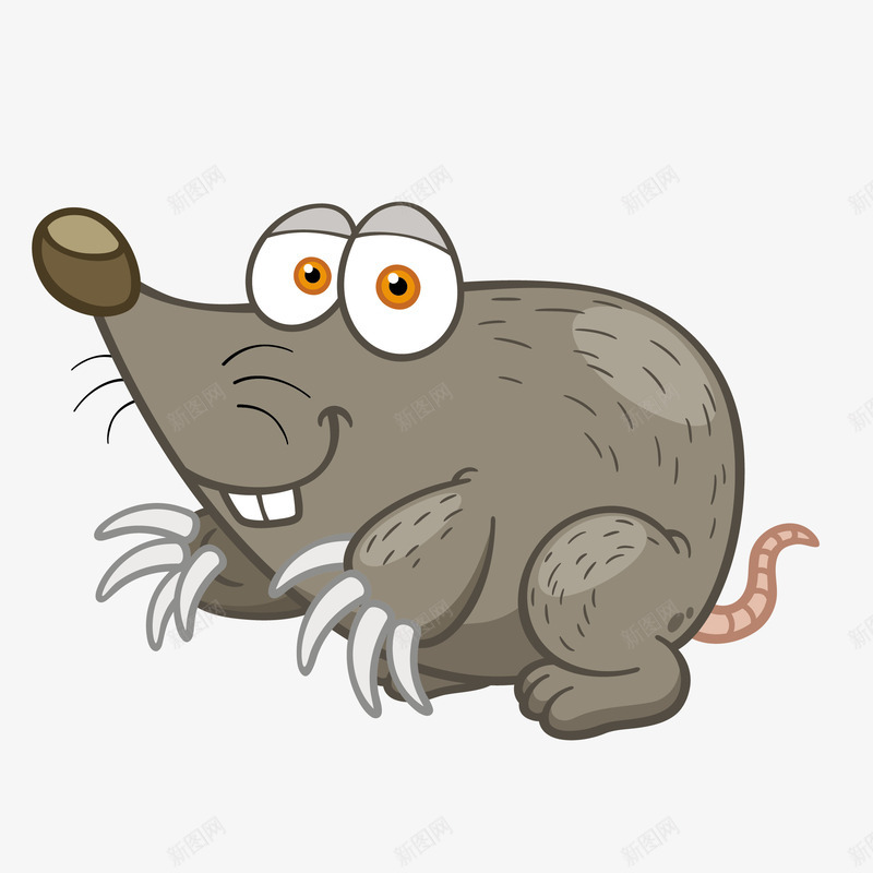 灰色的卡通田鼠动物png免抠素材_新图网 https://ixintu.com 免抠图 效果图 灰色田鼠 田鼠 老鼠 装饰图 装饰画