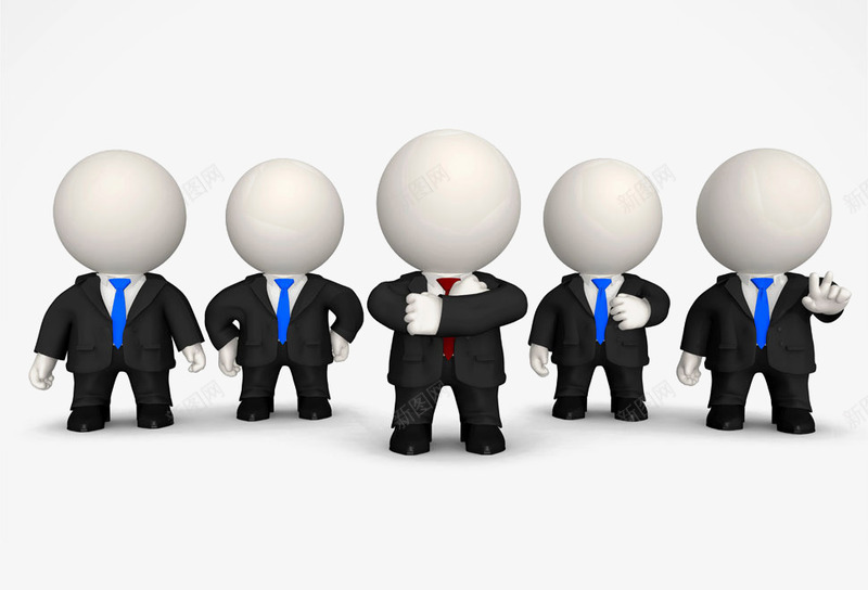 一排3D金融小人png免抠素材_新图网 https://ixintu.com 3D 小人 模型 金融