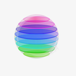 七彩球体手绘彩色球体渐变矢量图高清图片