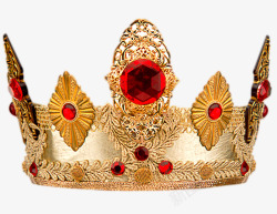 红色大宝石王冠素材