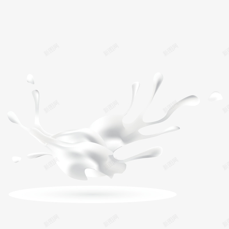 牛奶溅起矢量图ai免抠素材_新图网 https://ixintu.com 3D PNG免抠图下载 奶制品 装饰 飞溅 饮料 矢量图