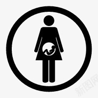 孕妈妈检查图标png_新图网 https://ixintu.com 孕妇 孕妈妈 生病 胎儿