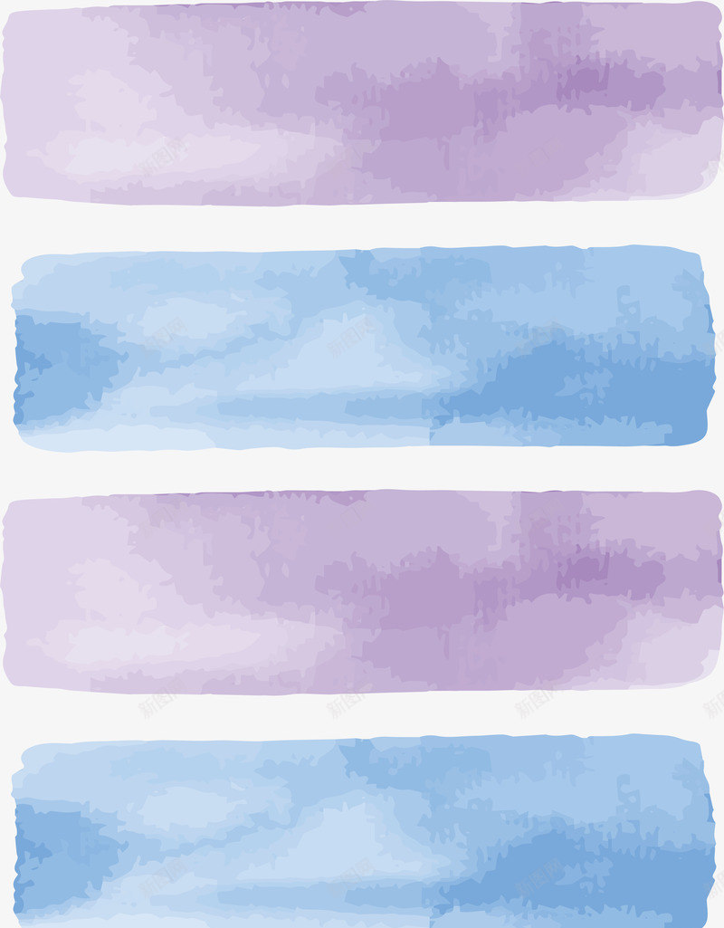 蓝紫色水彩笔刷png免抠素材_新图网 https://ixintu.com 条纹 条纹笔刷 水彩笔刷 矢量png 笔刷 蓝紫色