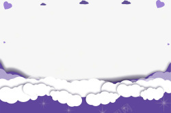 2018春节3D分层背景边框白云与星空3D分层立体边框高清图片
