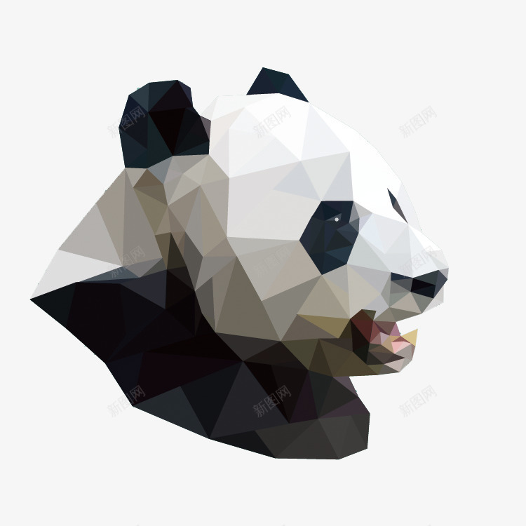 3D立体熊猫png免抠素材_新图网 https://ixintu.com 动物 卡通 手绘 熊猫 熊猫插画