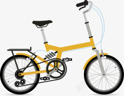 小黄自行车轮胎矢量图素材